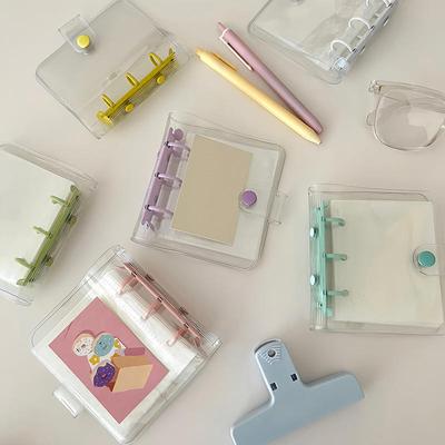 Прозрачный мини-блокнот с отрывными листами, папка-регистратор, милый портативный, изысканный, простой, ручная книга для школьников, креативные офисные принадлежности