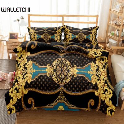 Комплект постельного белья Seamless Chains Baroque Pattern Bohemian Small Single Twin Double Queen King Cal King Size Комплект постельного белья