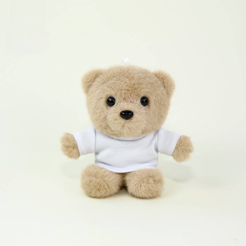 Teddy Bear Plush Toy Keychain With Printing For Gift And Decoration