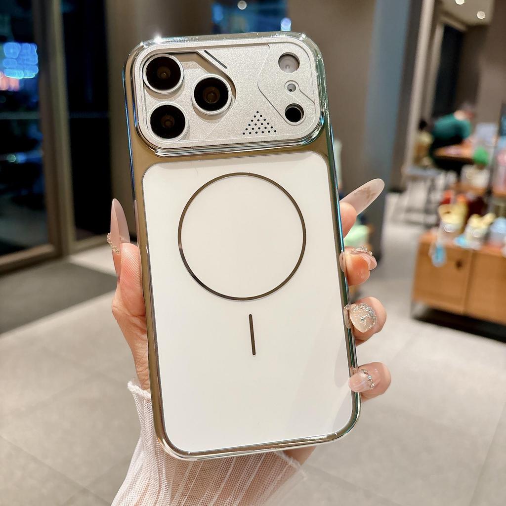 Магнитный чехол с механическим покрытием для iPhone 17 Pro Max - Трансформируется для iPhone 16, Защита от падений