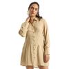Virgio Women Mini Length Full Sleeve With Cuff Regular Fit Turn Down Collar Dress