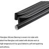 Silicone Fiberglass Sleeve Heat Shield Wire Protective High Temperature Electrical Insulation Self-extinguishing Black (3/16"- 9ft)