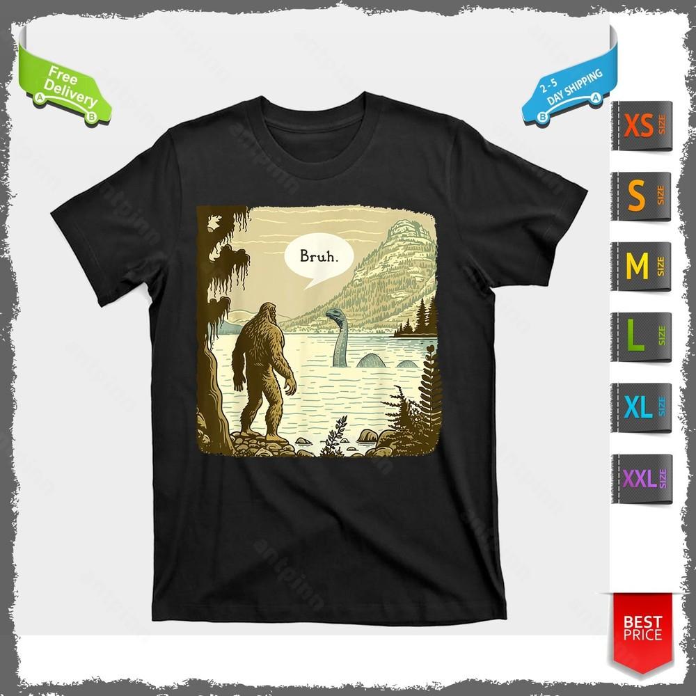 Bigfoot Sasquatch The Loch Ness Monster Funny T-Shirt Unisex Unisex T-Shirt
