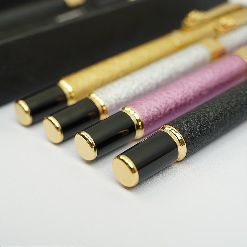 Бизнес-металлические цвета, авторучки для подписи, 0,38/1,0 мм, сменные чернильные ручки, модные матовые письменные школьные подарки, канцелярские принадлежности