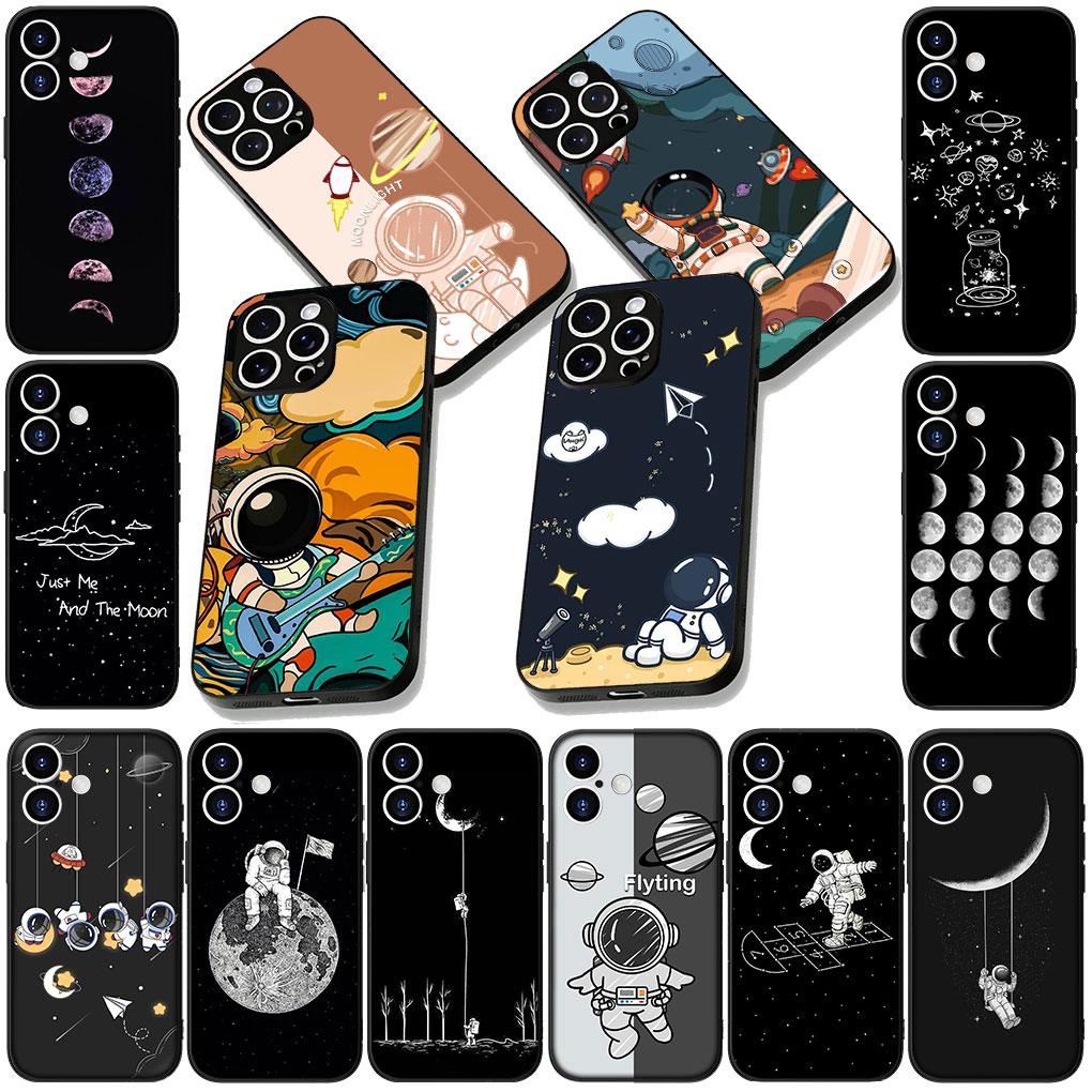 Чехол для Samsung Galaxy A05 A06 A14 A50 A51 A52 A12 A13 A17 A70 A07 A25 A26 A56 A23 M53 Case Креативный Дизайн Искусство Астронавт Луна