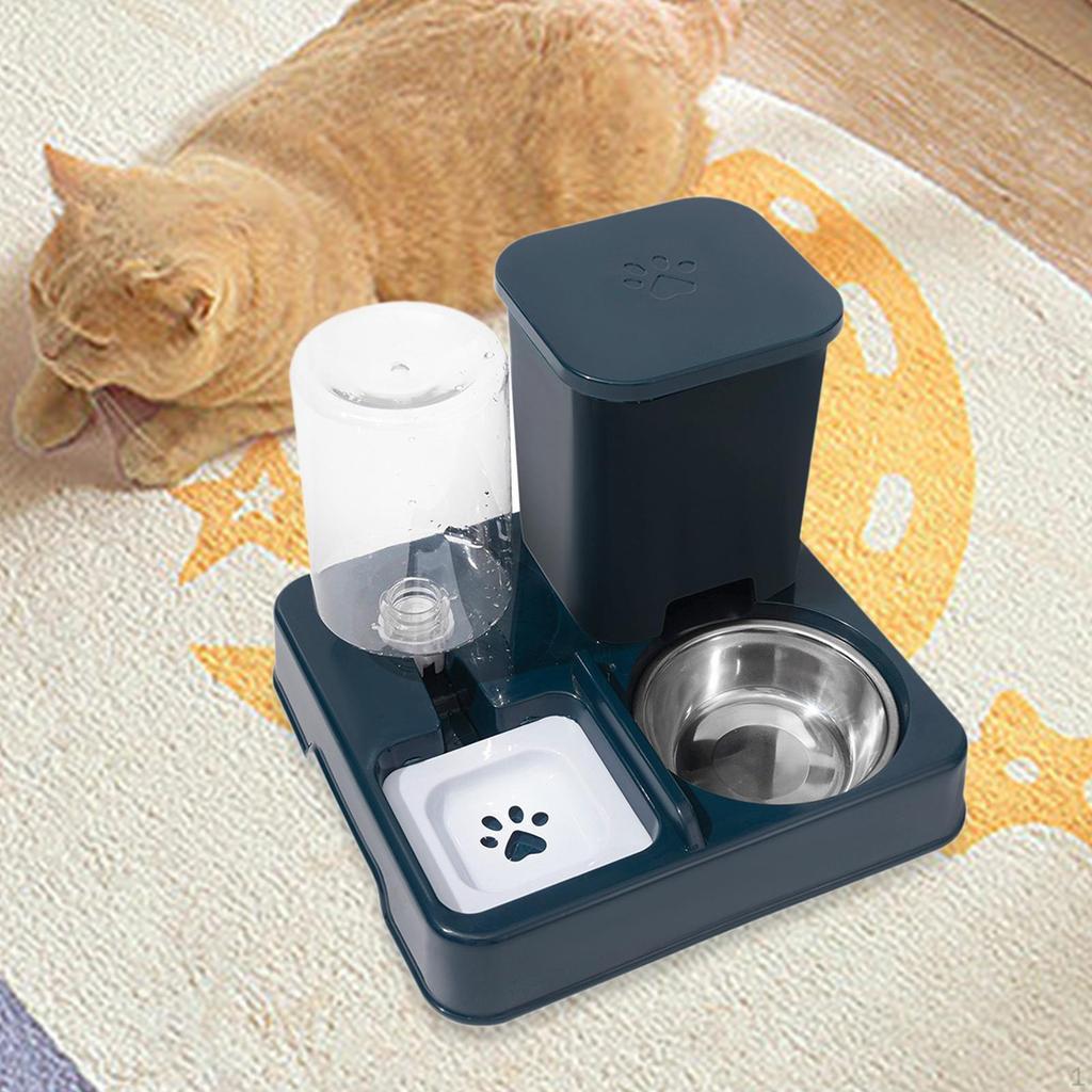 Automatic Cat Feeder 2 In 1 and Water Dispenser Eating Drinking Bowl for Indoor Cats
