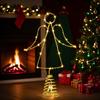Angel Christmas Tree Topper LED Warm Light Energy-Saving Wrought Iron Angel Ornament Xmas Home Decor