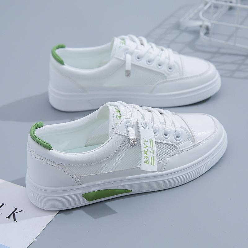 Mesh Little White Shoes Women's 2025 Spring New Korean Version Female Student Baseplate Shoes Casual Shoes Breathable Women's Shoes K1002