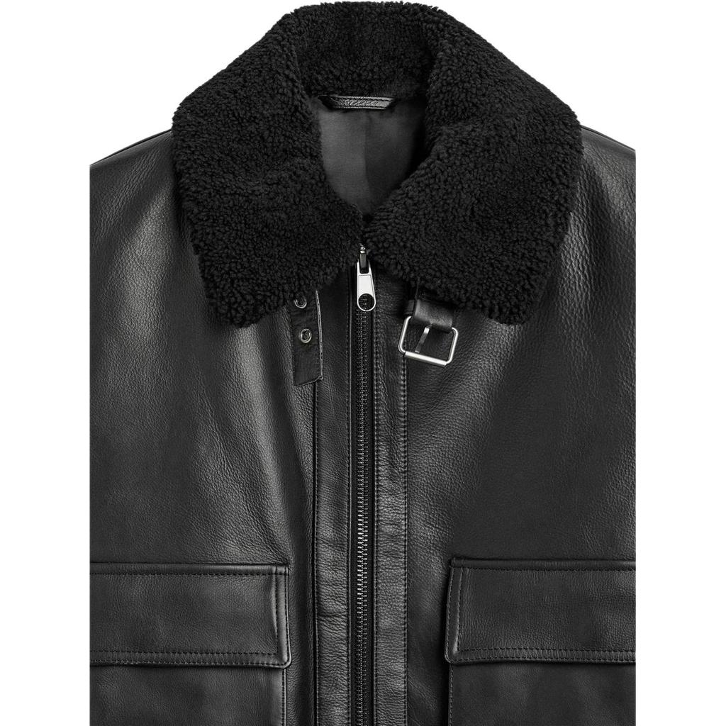 ZARA Leather Jacket Men's Black 05479110-35