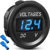 DC 12V Автомобильный дисплей напряжения светодиодный дисплей водонепроницаемый вольтметр цифровой круглый вольтметр для транспортного средства мотоцикла грузовика каравана квадроцикла автомобиля лодки морского