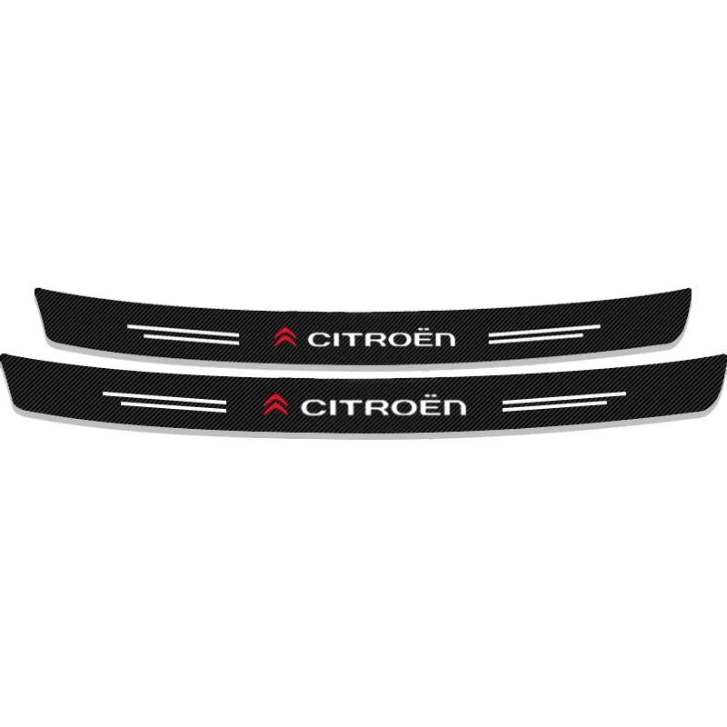 GEFR3 Carbon Fiber Auto Protective Rear Trunk Bumper Guard 3D Stickers For Citroen C1 C2 C3 C4 C5 C6 C8 C4L DS3 DS4 DS5LS Accessories