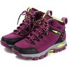 Треккинговые ботинки для стильных женщин, для походов, кемпинга, ходьбы, нескользящие, водонепроницаемые, дышащие, (23.5cm(37), пурпурный)