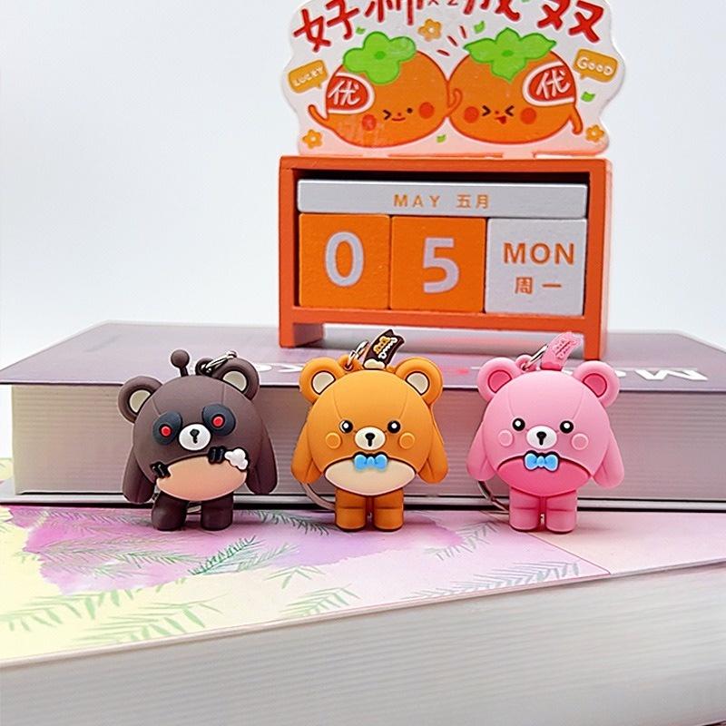 Милый брелок-плюшевый мишка 3D для студентов и рюкзаков