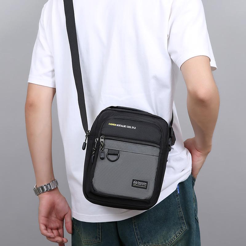 Мужская наплечная сумка Новая повседневная мужская сумка Водонепроницаемая уличная многофункциональная сумка через плечо CLE