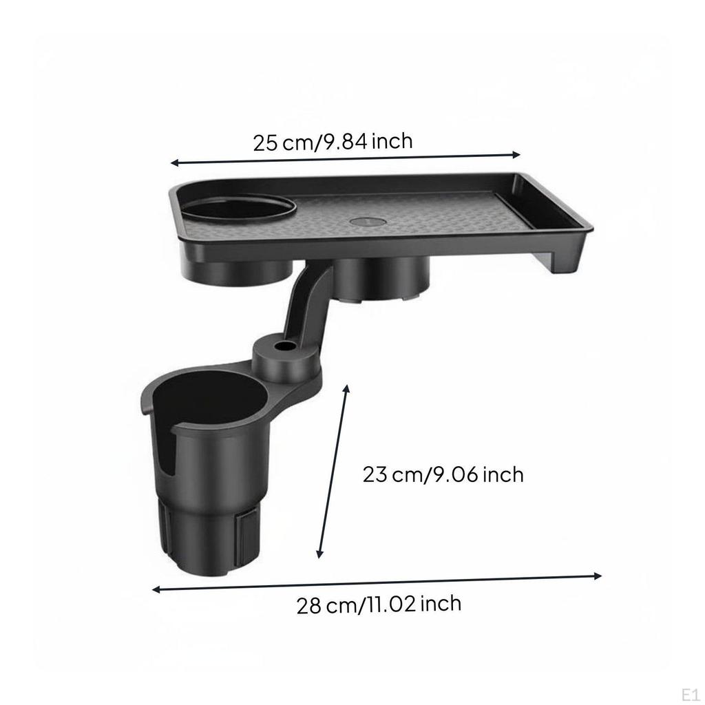 Car Cup Holder Extension Tray Molded Storage Textured