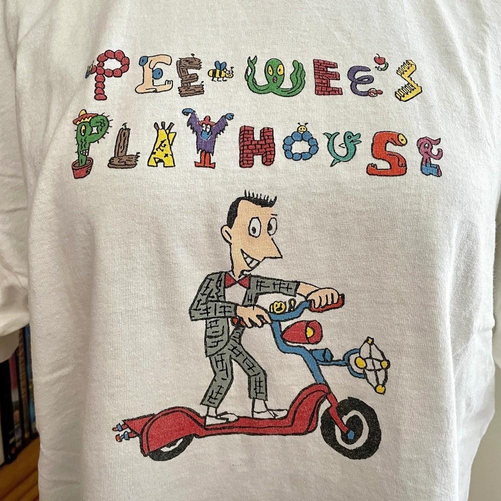 Vtg Pee Wee Herman Play House White All Sizes S To 45Xl 16D246 Unisex T-Shirt