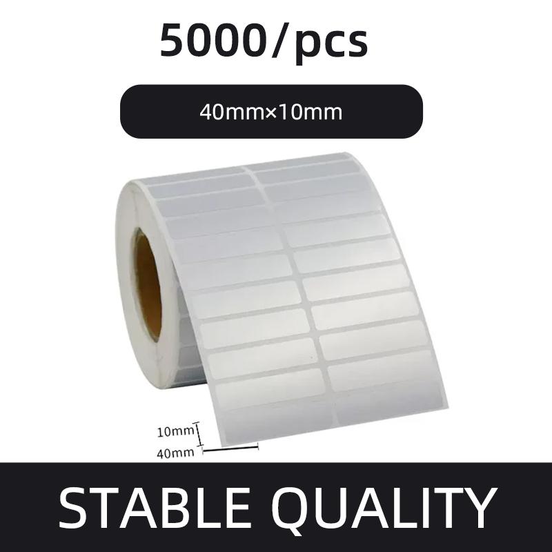 Этикетка со штрих-кодом из матового серебристого ПЭТ 20 30 40 50 60 70 80 90 100 Термотрансферная лента для принтера Наклейка