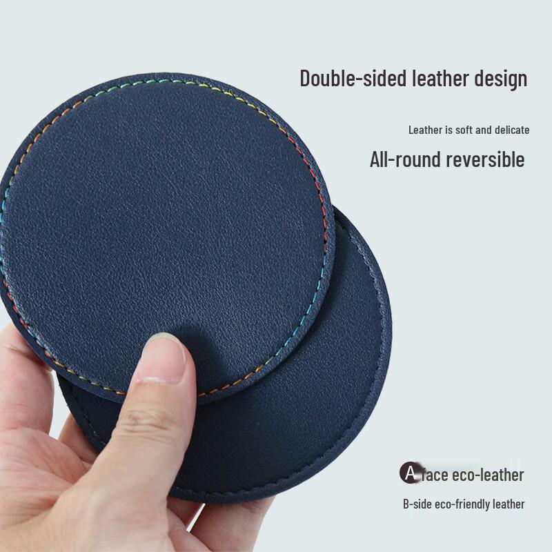Nordic PU Leather Coaster Set