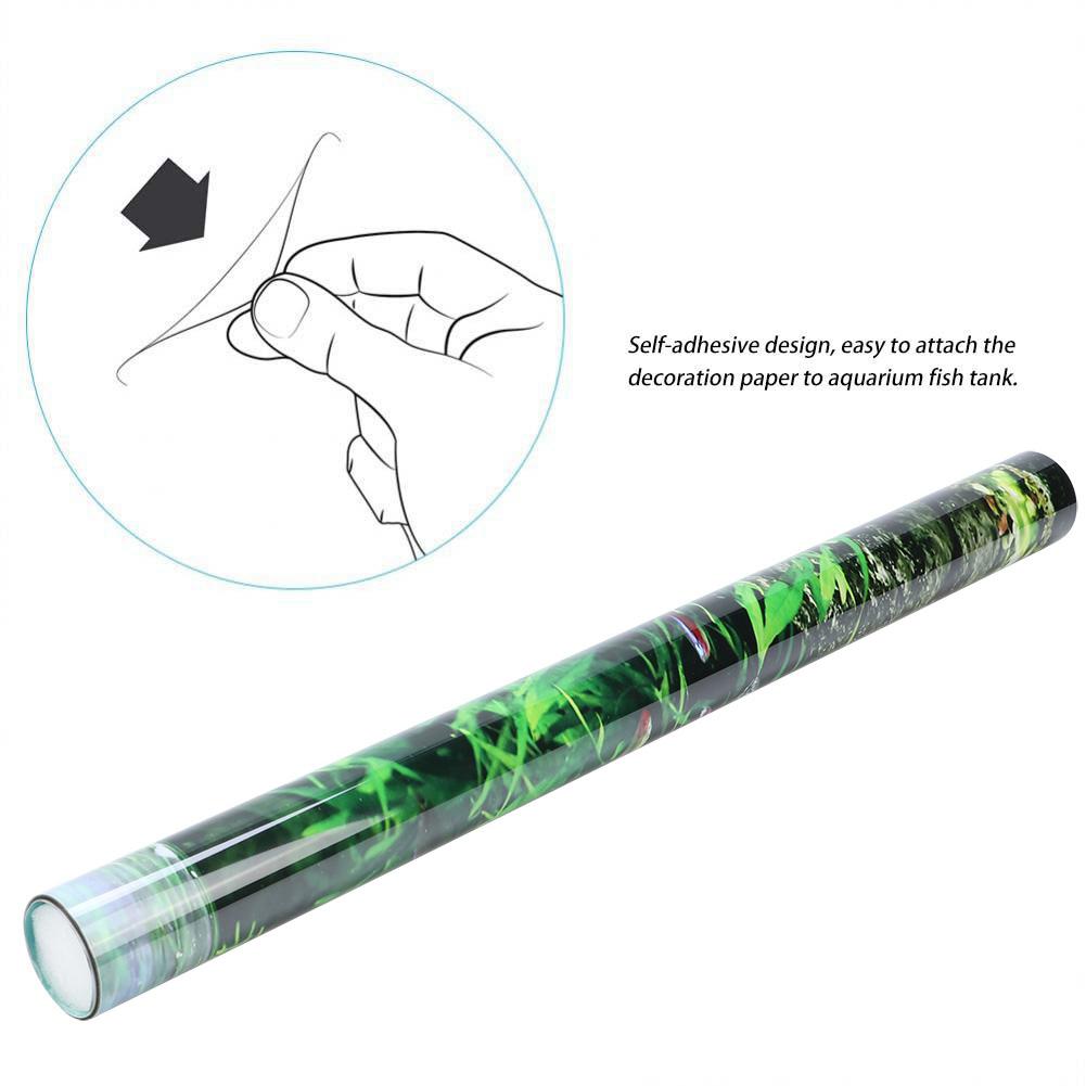 ПВХ Клейкая Подводный мир Маленькие рыбки Водные растения Аквариум Фон Постер Наклейка Рыба Украшение