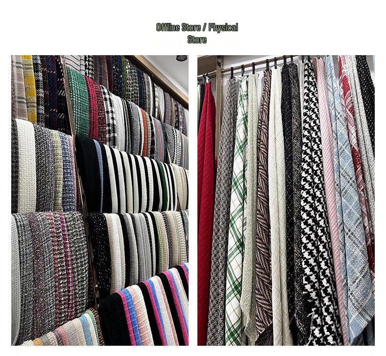 150cm Wide Korean Japanese Style Thick Weave Flannel Fabric - Polyester Wool Blend, Lightweight, Plain Colors, Ideal for Spring/Summer.