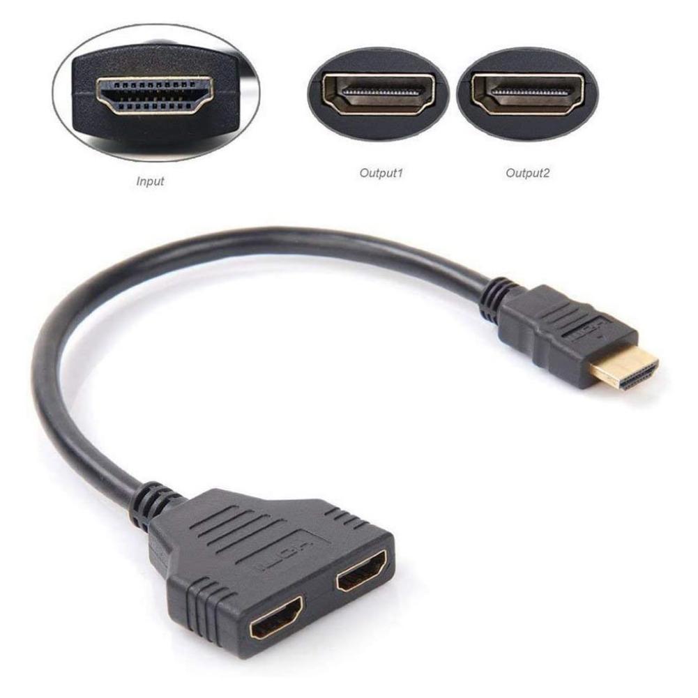 Порт HDMI 1080P между мужчинами и женщинами 1 вход 2 выхода переходник-разветвитель кабеля