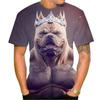 Summer Men's T-shirt Fierce Bulldog 3D Printed Cool Design Personalized Harajuku Style Boxing T-shirt Fashion Streetwear