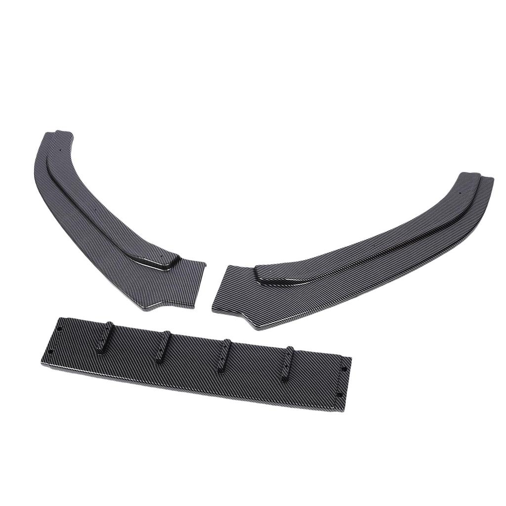 Front Bumper Lip Spoiler 3 Sections Bumper Lip Chin Splitter Diffuser Protector Body Kit Replacement for 6C 2015 2018