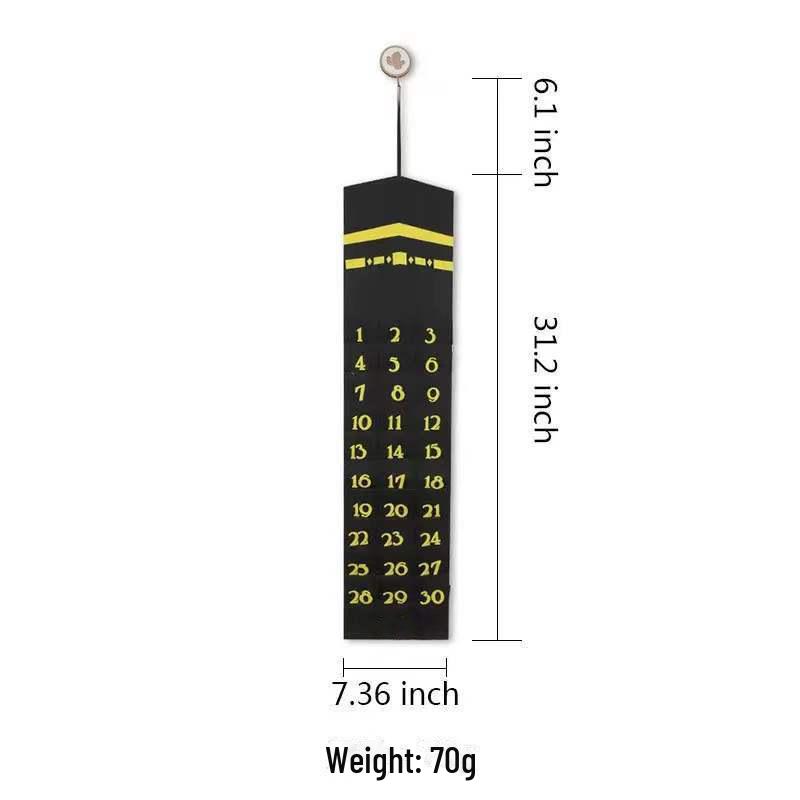 Креативный фетровый календарь с обратным отсчетом времени для праздников