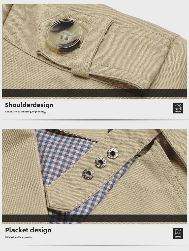 Легкая мужская куртка-ветровка из хлопка осень 2024 г.