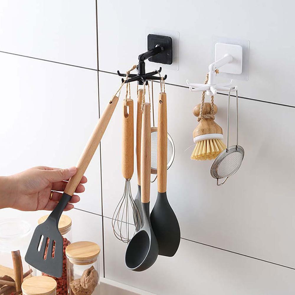 Самоклеящиеся кухонные крючки, с вращением на 360 градусов