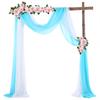 1pc/2pcs 70*550cm Elastic Chiffon Arch  Drapery For Wedding Decoration Stage Background Cloth Gauze