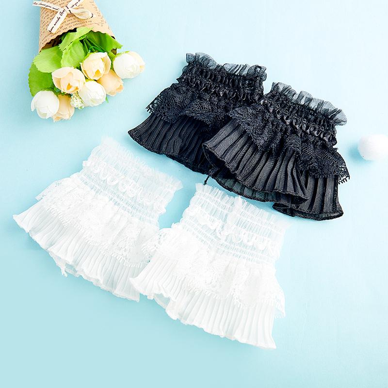 Женские поддельные рукава, кружевные оборки, манжеты, перчатки, защита от солнца, декоративные манжеты