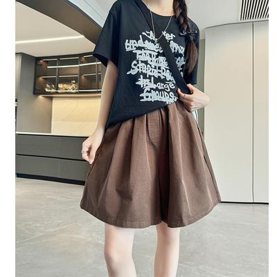 Спортивные шорты женские летние свободные верхняя одежда новые большие карманы инструменты пятиточечные брюки маленькие широкие брюки