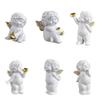 Baby Angelic Holding Heart Statue Love Expression Resins Cherub Sculpture Figurine for Home and Office Tabletop Decors