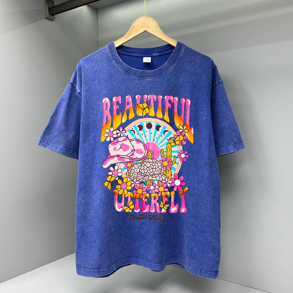 Красивые мужские футболки с рисунком «Бабочка на улице» Свободные футболки Хлопковая дышащая футболка Большие топы