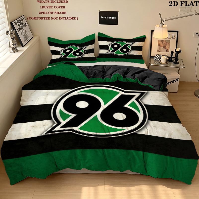 Hannover 96 Pattern Bedding Quilt Set Home Decoration Gift (1 * duvet cover + 2 * pillowcase without core)