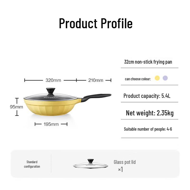 Buydeem 32cm Non-Stick Frying Pan