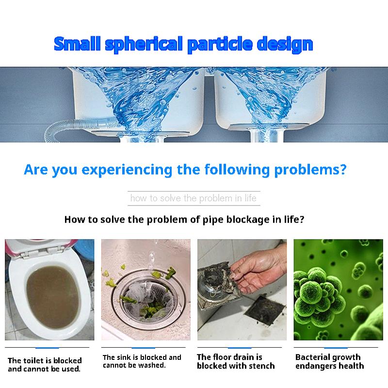 Powerful Dredge Clog Remover Drain Pipe Basin Cleaner Toilet Kitchen Pipe Deodorization Dredging Agent Sink Pipe Dredge Powder