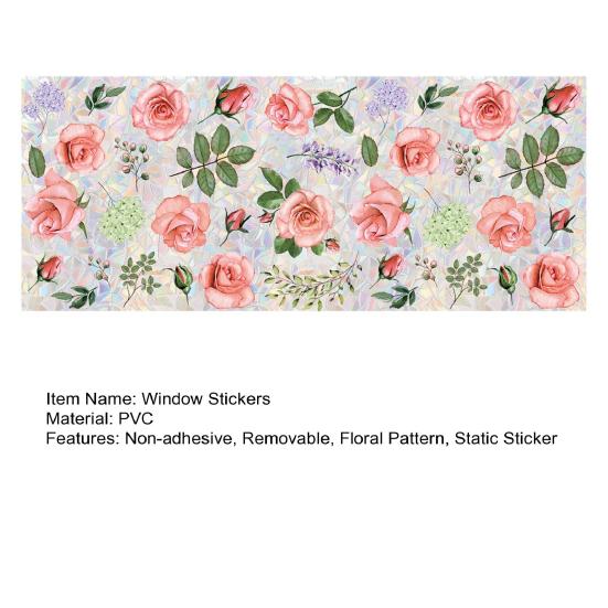 Радужная оконная пленка для конфиденциальности, цветочная статическая наклейка, наклейки на стекло с радужным эффектом, съемная оконная наклейка для дома, ванной, двери, окон автомобиля