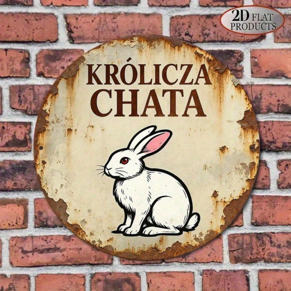 Винтажное Металлическое Настенное Искусство Знак 'Кроличий Дом' Рустикальный Декор Кухни