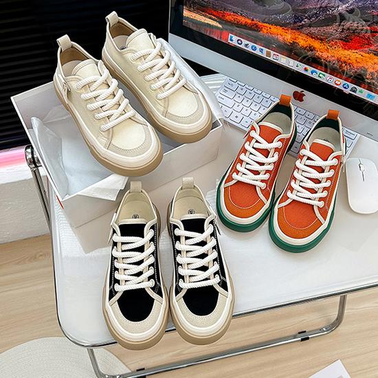 Летняя дышащая парусиновая обувь, женская универсальная студенческая обувь для скейтбординга, повседневная обувь на толстой подошве, модная обувь