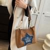 Trendy Simple Women's Shoulder Bag Spacious Tote Bag In Black White Brown Colors