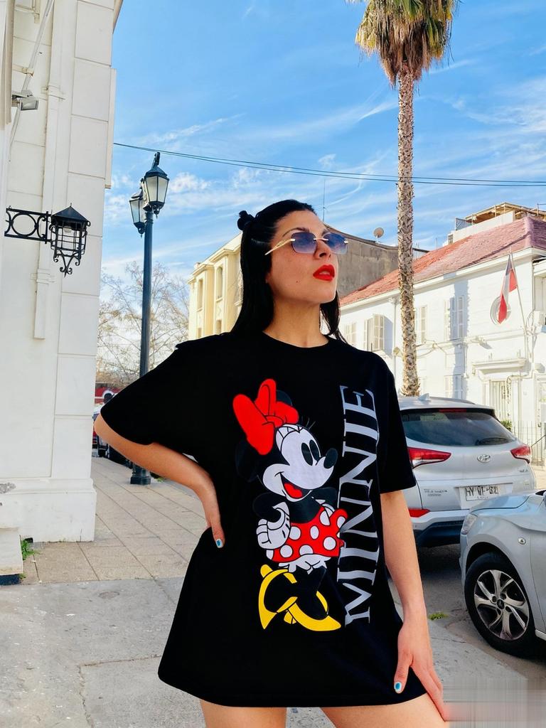 Женская летняя футболка с коротким рукавом Disney Minnie Mouse, свободный крой, повседневный топ, уличная мода, модная футболка с мультяшным принтом, одежда в стиле Y2k