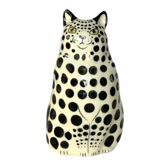Dotted Cat Flower Vase Desktop Decoration Resin Cartoon Kitten Floral Plants Vase Indoor Real Dried Flower Holder Floral Arrangement Container