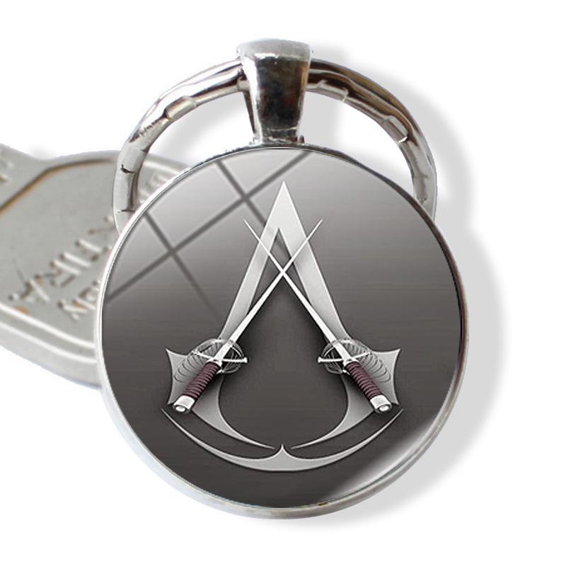 Брелок-подвеска Металлическое тисненое кольцо Assassin's Creed