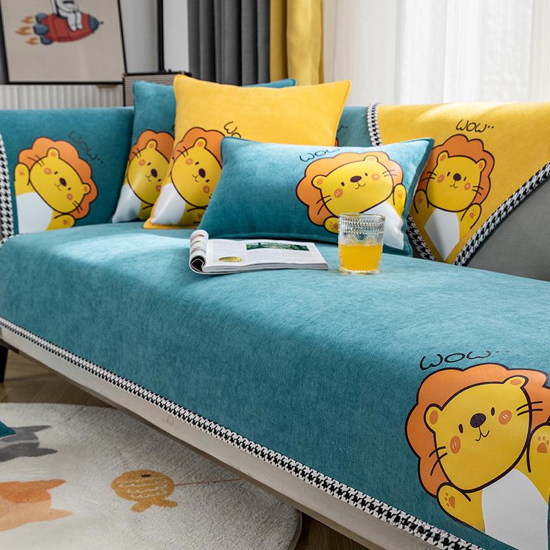 Диванная подушка Four Seasons, универсальная скандинавская простая нескользящая синельная легкая роскошная тканевая подушка