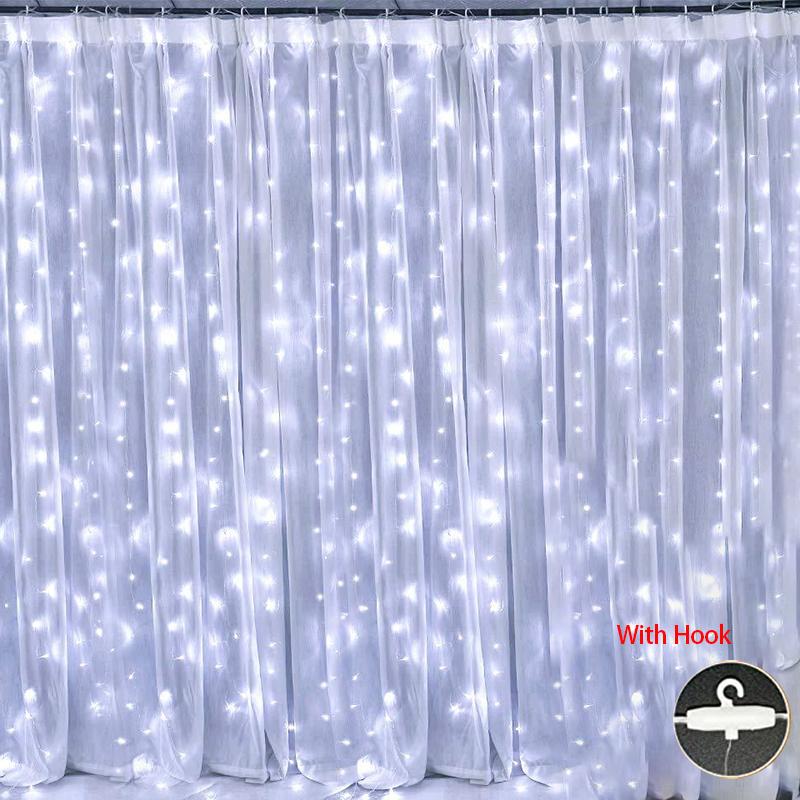 3 м светодиодные гирлянды с дистанционным управлением, USB-гирлянда, занавеска, сказочный праздничный светильник для свадьбы, дома, уличного украшения