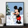 Disney Diamond Art Painting Kit Winter Snowman 5D Diamond Painting Dot Art Home Wall Decor