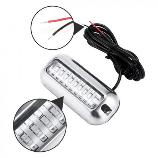 3.5inch 12V Blue LED Underwater Pontoon Marine Stainless Steel light Universal