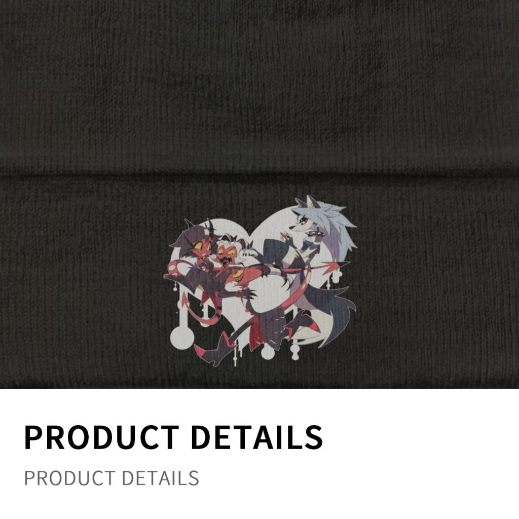 Helluva Boss Blitzo Loona Moxxie Knitted Caps for Women Unisex Skullies Beanies Autumn Winter Hats Cartoon Anime Casual Melon Cap